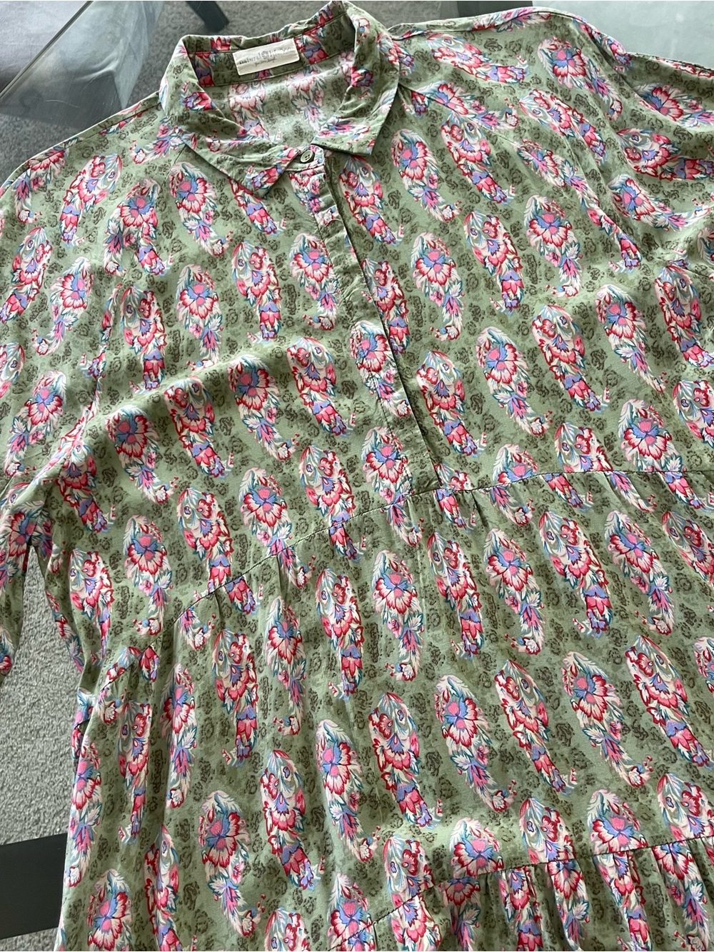 Natural Life Womens Gianni Boho Floral Tiered Midi Dress Size XXL Cottagecore - Picture 7 of 8